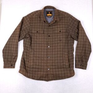 Hawx Sherpa Lined Flannel Shirt Jacket XXL Brown